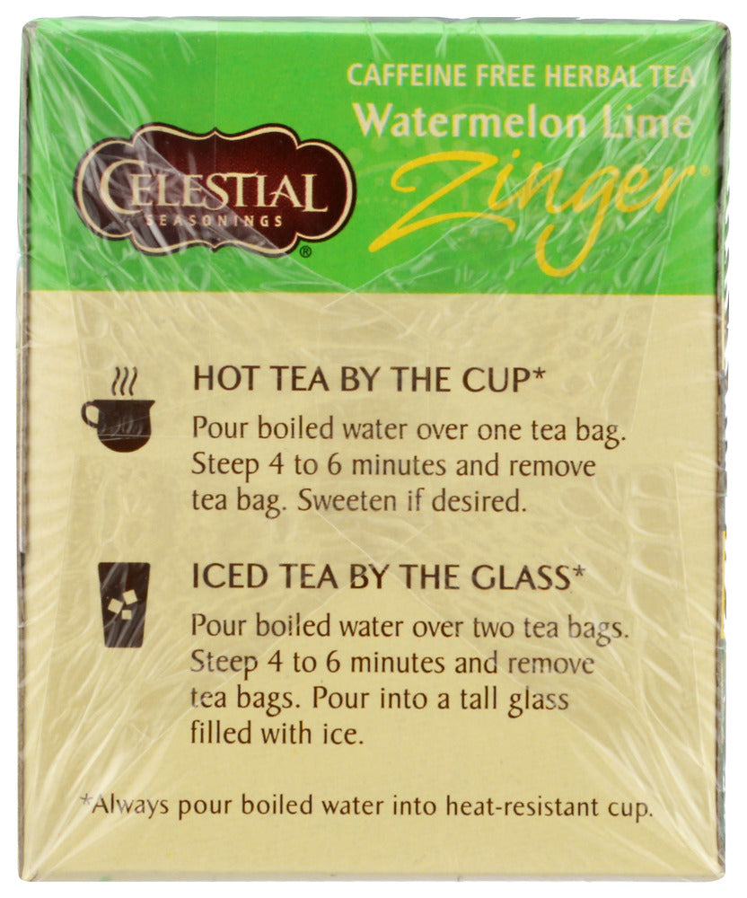 Celestial Seasonings: Watermelon Lime Zinger Tea, 20 Bg