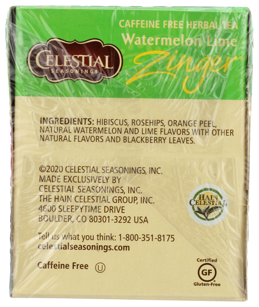 Celestial Seasonings: Watermelon Lime Zinger Tea, 20 Bg