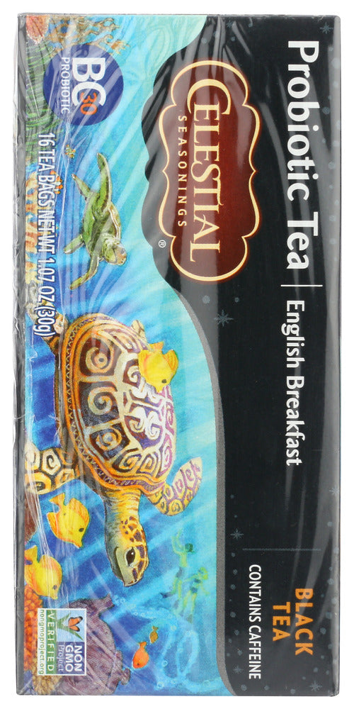 Celestial Seasonings: Probiotic English Breakfast Black Tea With Caffeine, 18 Bg