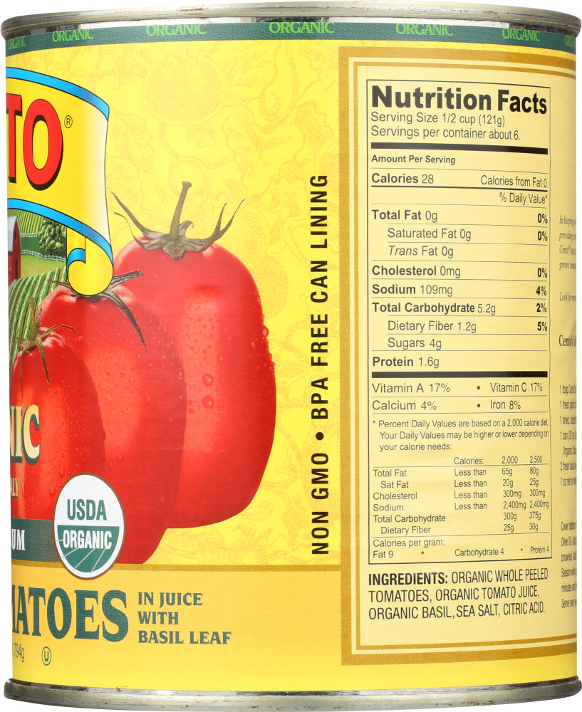 Cento: Organic Italian Whole Peeled Tomatoes, 28 Oz