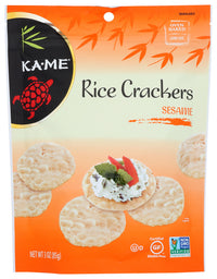 Ka Me: Cracker Rice Sesame, 3 Oz