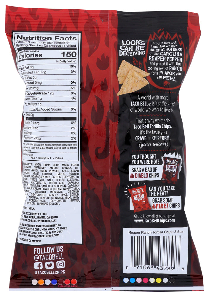 Taco Bell: Reaper Ranch Tortilla Chips, 3.5 Oz