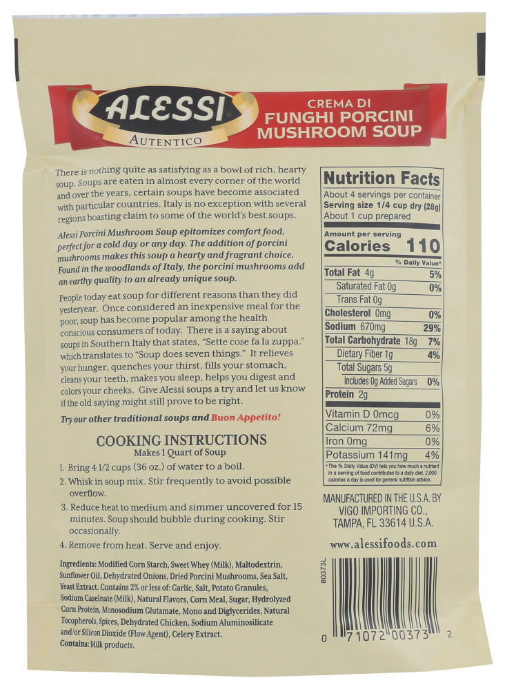 Alessi: Porcini Mushroom Soup, 4 Oz