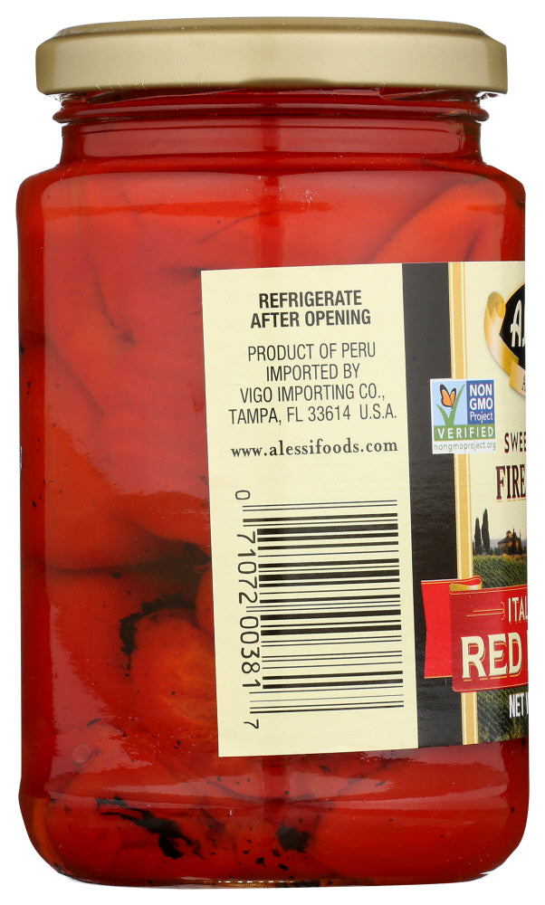 Alessi: Italian Style Fire Roasted Red Peppers, 12 Oz