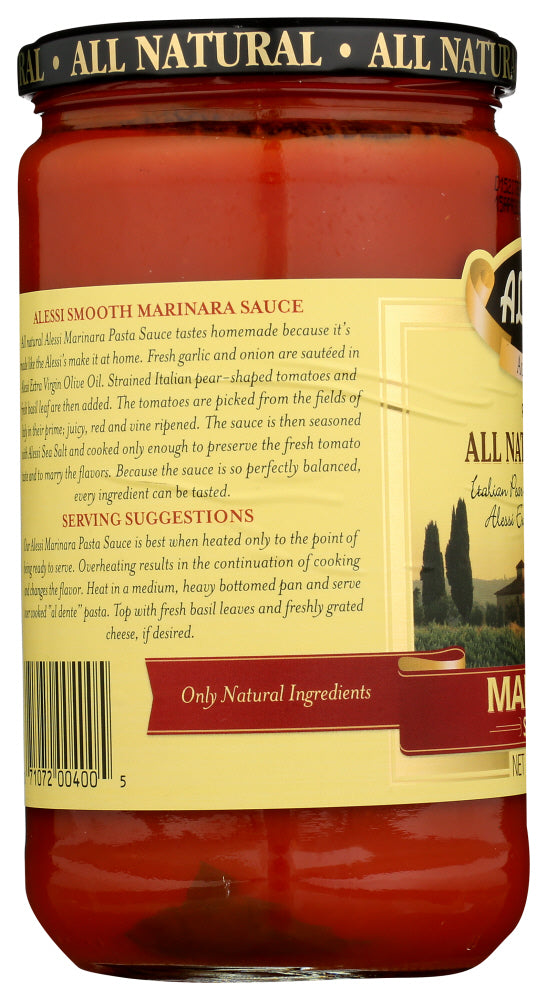 Alessi: Marinara Pasta Sauce Smooth Style, 24 Oz