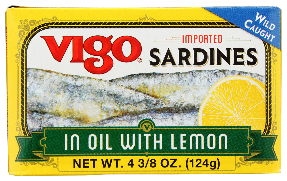 Vigo: Sardines In Oil With Lemon, 4.37 Oz