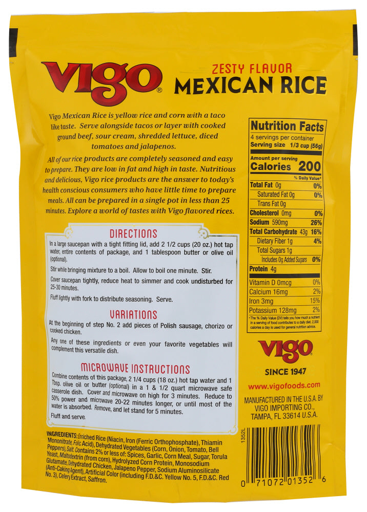 Vigo: Mexican Rice With Whole Grain Corn, 8 Oz