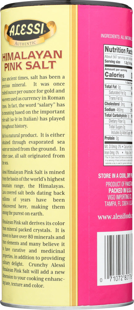 Alessi: Fine Pink Himalayan Salt, 24 Oz