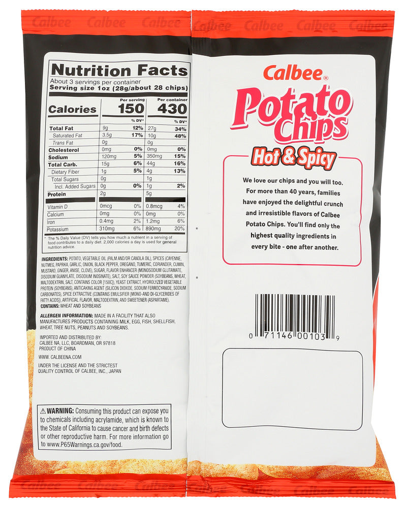 Calbee: Hot And Spicy Potato Chips, 2.8 Oz