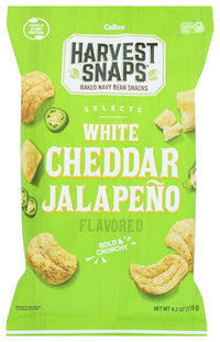 Harvest Snaps: Snack Selects White Cheddar Jalapeno, 4.2 Oz