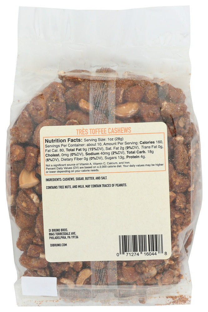 Dibruno: Toffee Cashews, 10 Oz