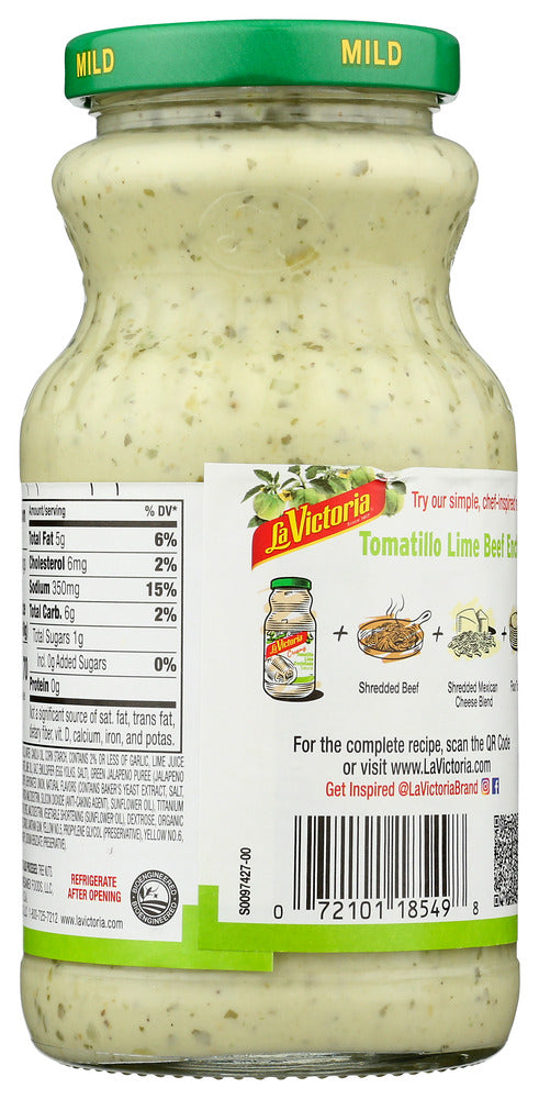 La Victoria: Tomatillo Lime Enchilada Sauce, 16 Oz