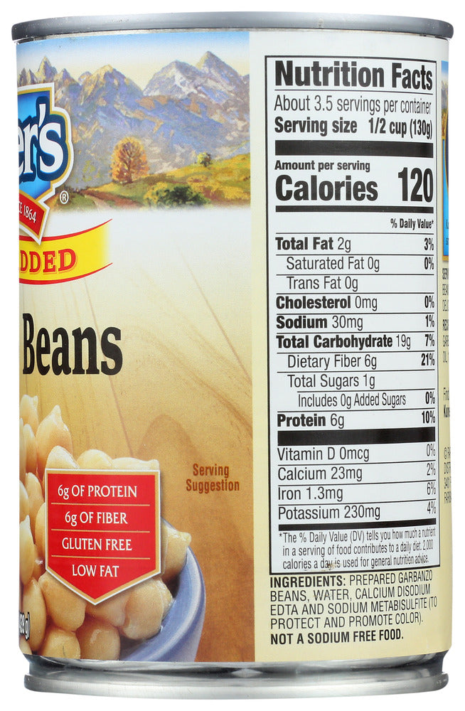 Kuners: No Salt Added Garbanzo Beans, 15.5 Oz