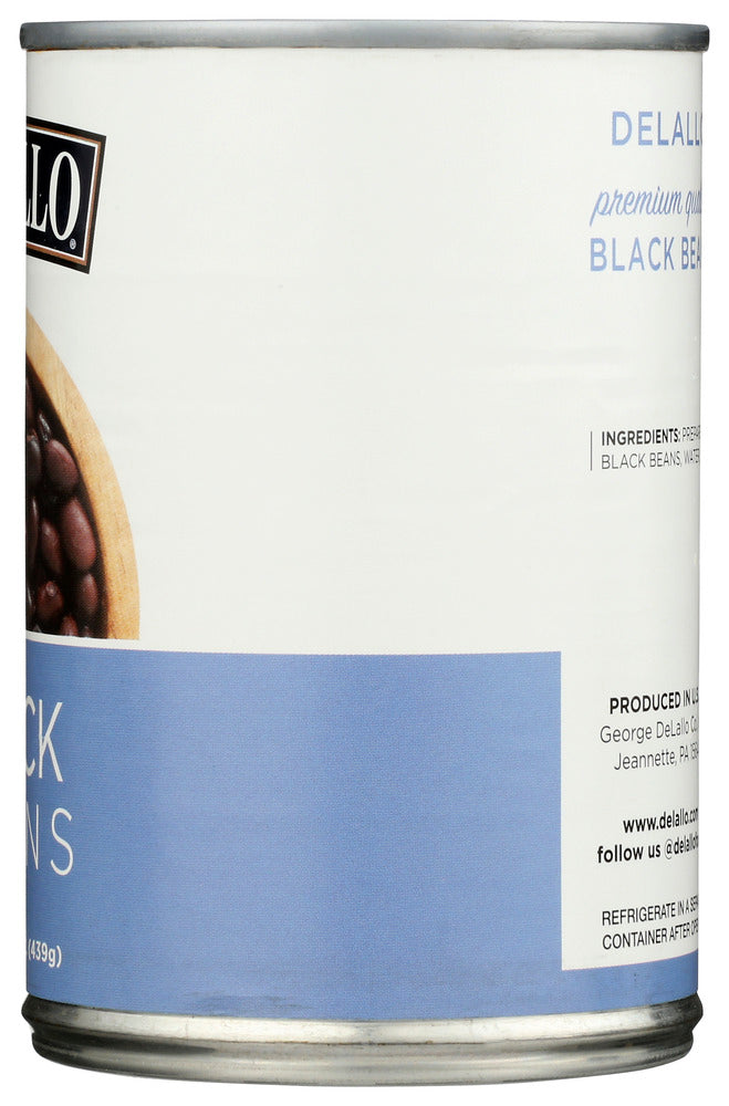 Delallo: Black Beans, 15.5 Oz