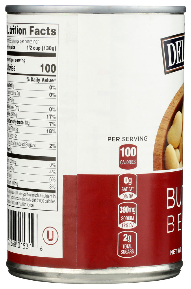 Delallo: Butter Beans, 15.5 Oz