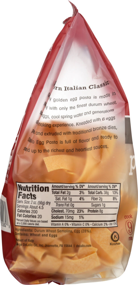 Delallo: Pasta Egg Pappardelle, 8.8 Oz