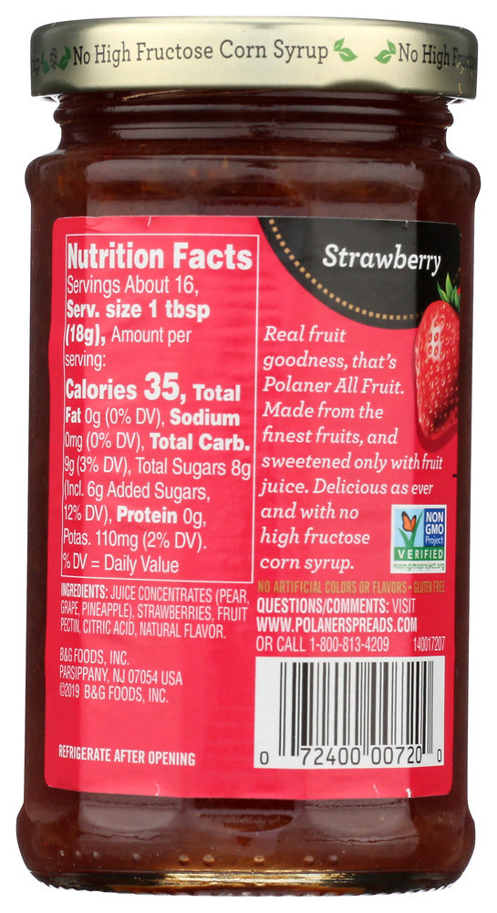 Polaner: Fruit Sprd Strwbry, 10 Oz