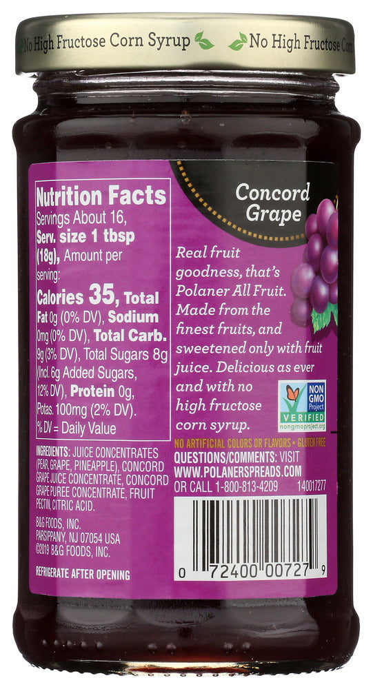 Polaner: Fruit Sprd Grape, 10 Oz