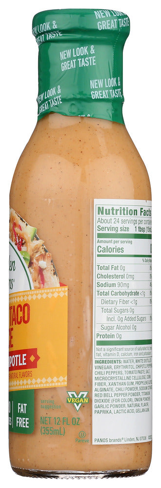 Walden Farms: Sauce Street Taco Creamy Chipotle, 12 Fo