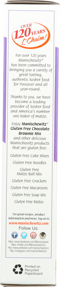 Manischewitz: Gluten Free Chocolate Brownie Mix, 12 Oz