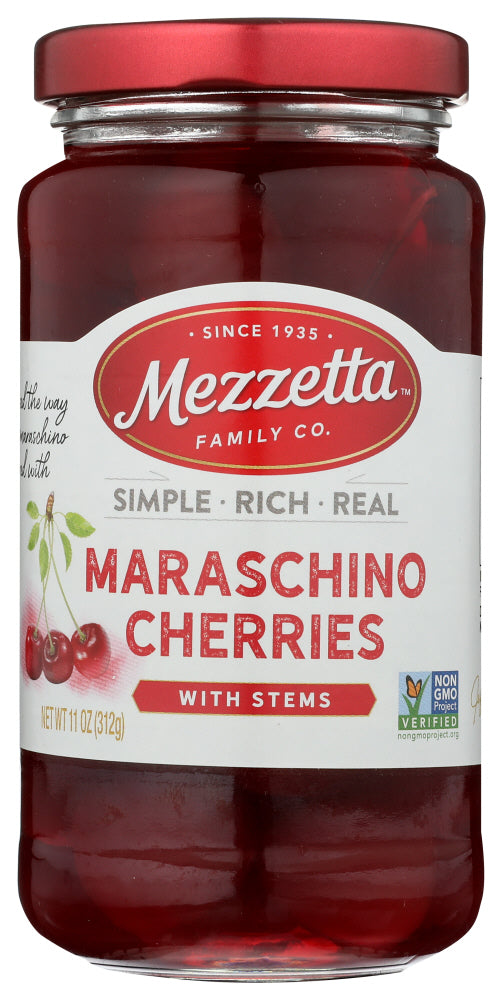 Mezzetta: Maraschino Cherries With Stems, 11 Oz