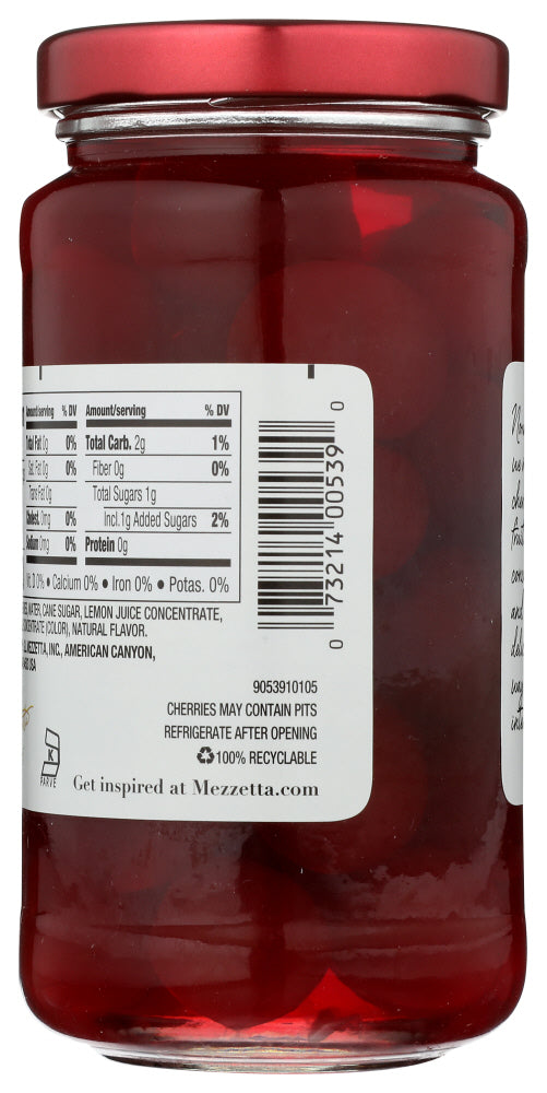 Mezzetta: Maraschino Cherries Without Stems, 11 Oz