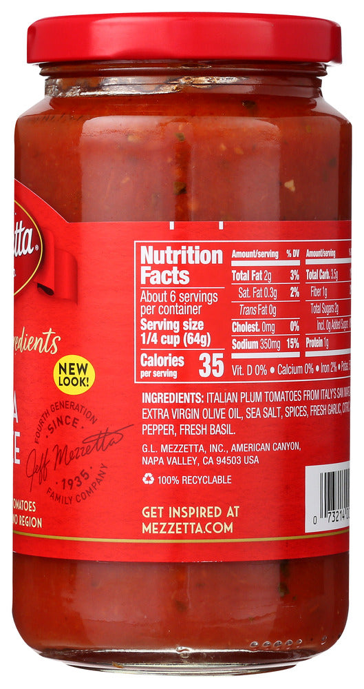 Mezzetta: Artisan Ingredients Pizza Sauce, 14 Oz