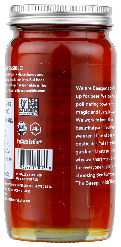 Bee Harmony: Eucalyptus Raw Honey, 12 Oz