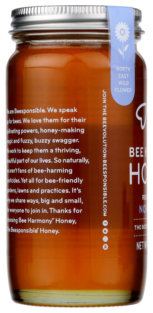 Bee Harmony: Regional Raw Northeast Honey, 12 Oz