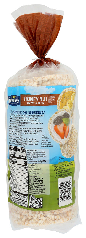 Lundberg: Rice Cake Honey Nut Org, 9.6 Oz