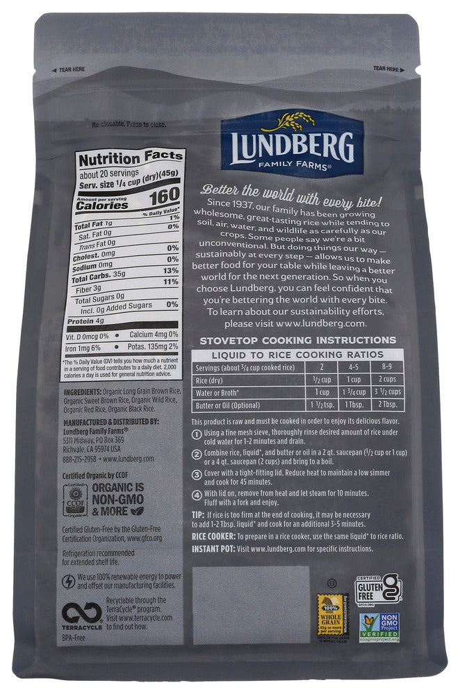 Lundberg: Organic Wild Blend Rice, 2 Lb