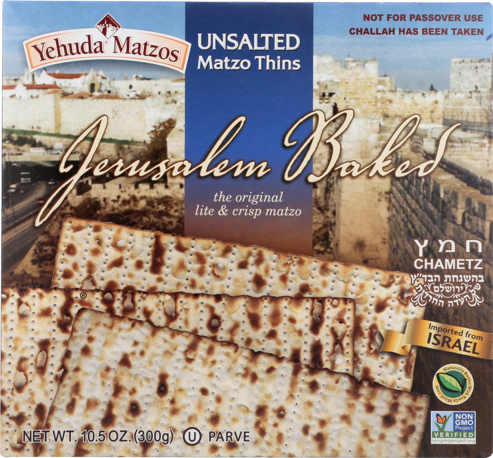 Yehuda: Unsalted Daily Matzo Thins, 10.5 Oz