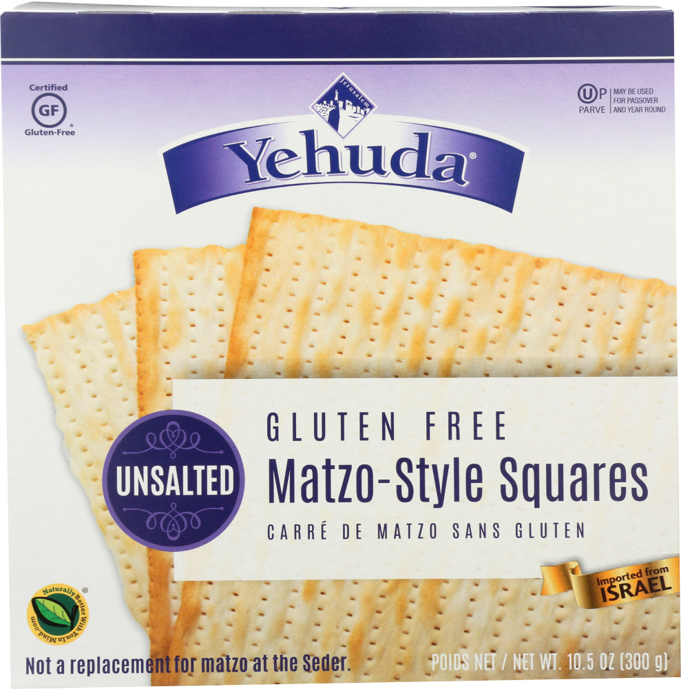 Yehuda: Unsalted Matzo Style Squares, 10.5 Oz