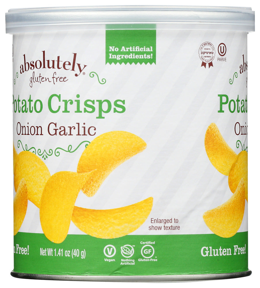 Absolutely Gluten Free: Onion Garlic Potato Crisps, 1.41 Oz