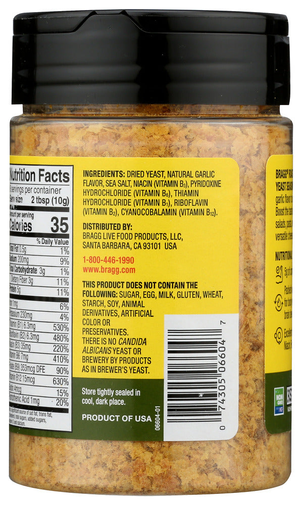 Bragg: Yeast Nutritional Garlic, 3 Oz