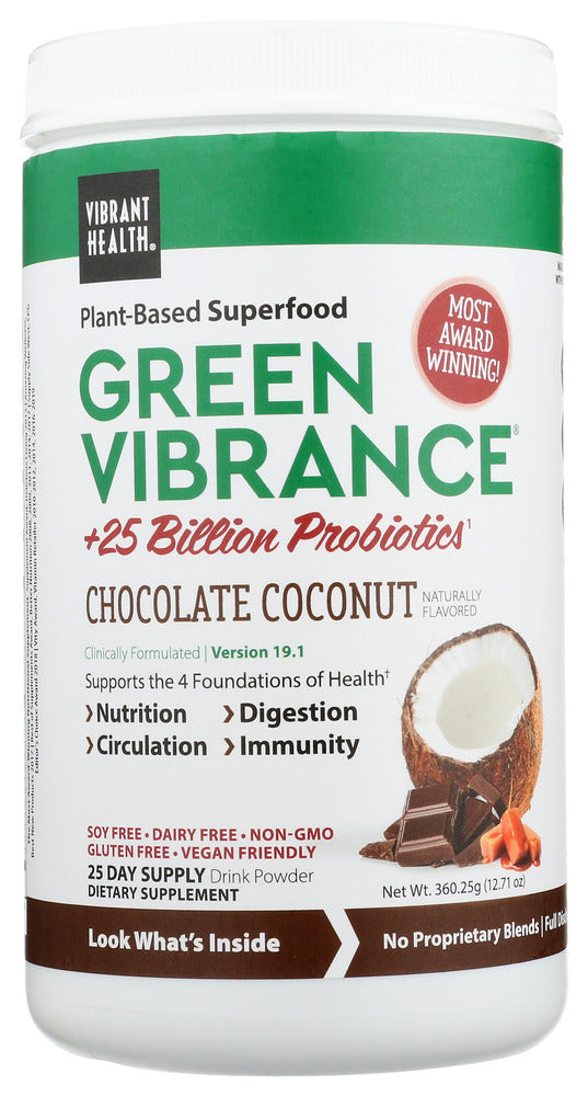 Vibrant Health: Green Vibrance Chocolate Coconut, 12.51 Oz