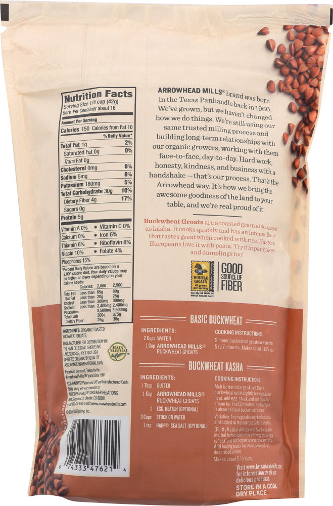 Arrowhead Mills: Organic Buckwheat Groats, 24 Oz