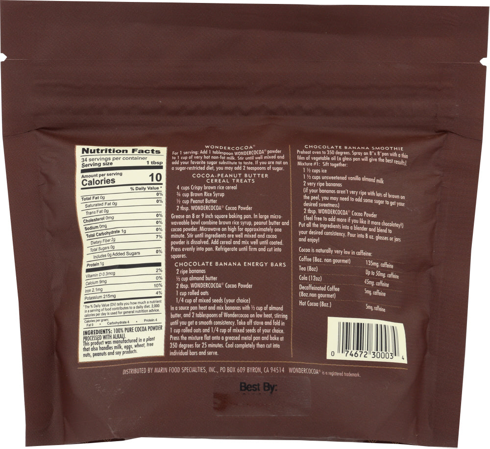 Wondercocoa: Cocoa Powder, 6 Oz