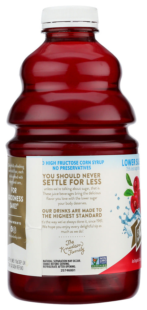 Knudsen: Organic Cranberry Low Sugar Juice, 48 Fo