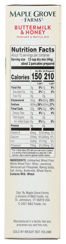 Maple Grove: Mix Pancake Buttermilk Honey, 24 Oz