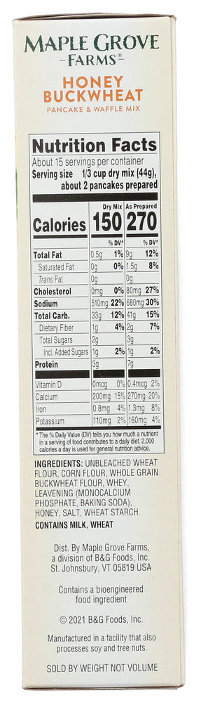 Maple Grove: Mix Pancake Buckwheat Honey, 24 Oz