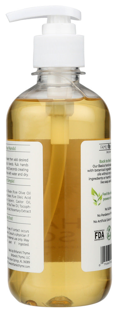 Brittanies Thyme: Lemongrass Tea Tree Natural Hand Soap, 12 Oz