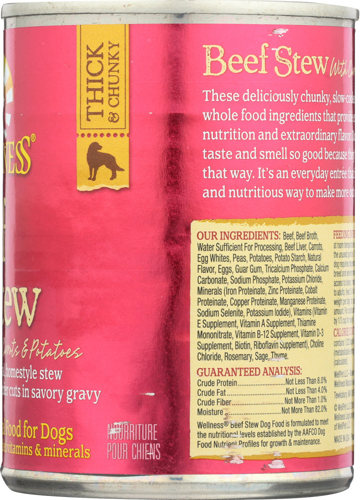 Wellness: Beef Stew With Carrots & Potatoes Canned Dog Food, 12.5 Oz