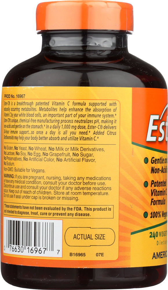 American Health: Ester-C 500Mg With Citrus Bioflavonoids, 240 Vc