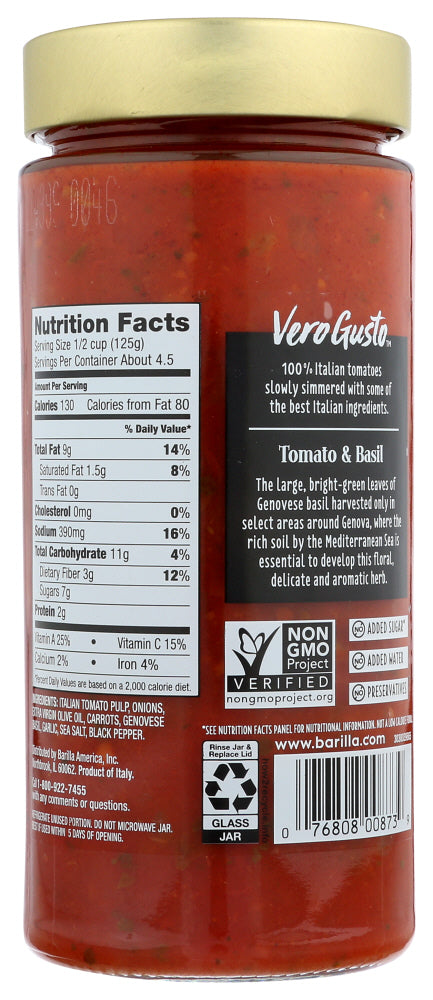 Barilla: Sauce Tomato Basil, 20 Oz