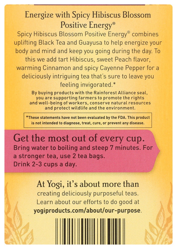 Yogi Teas: Spicy Hibiscus Tea Organic, 16 Bg