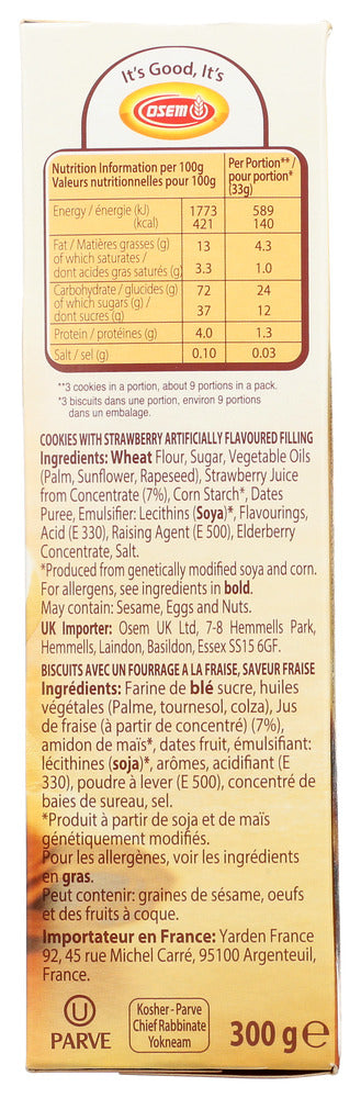 Osem: Cookies Argaliot Strawberry, 10.5 Oz