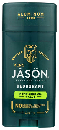 Jason: Hemp Seed Oil & Aloe Deodorant Stick, 2.5 Oz