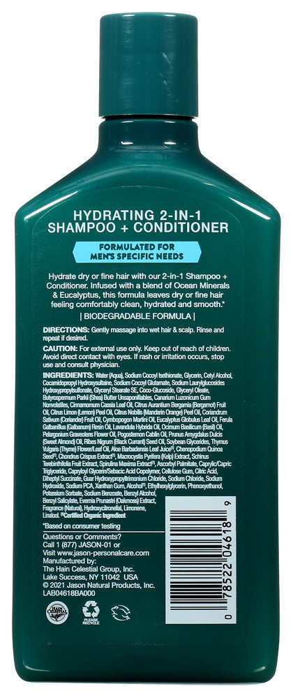 Jason: Hydrating 2 In 1 Shampoo Plus Conditioner, 12 Oz