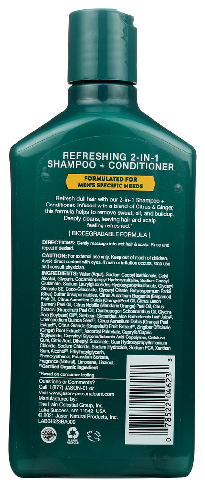 Jason: Men’S 2 In 1 Shampoo Plus Conditioner, 12 Oz